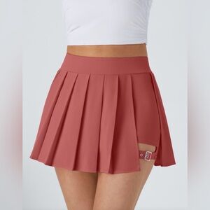 Breezeful™ High Waisted Pleated 2-in-1 Pocket Adjustable Buckle Micro Mini